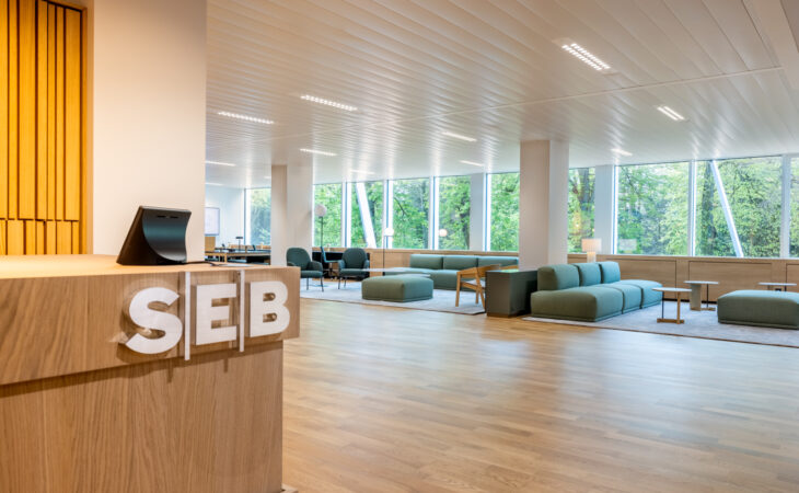 Scandinavian-designed offices, new customer reception and private banking area